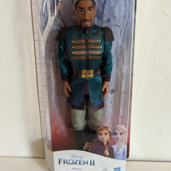 NWT Lieutenant Mattias Frozen II Black Action Fashion Figure Disney Film Hasbro - Picture 1 of 11